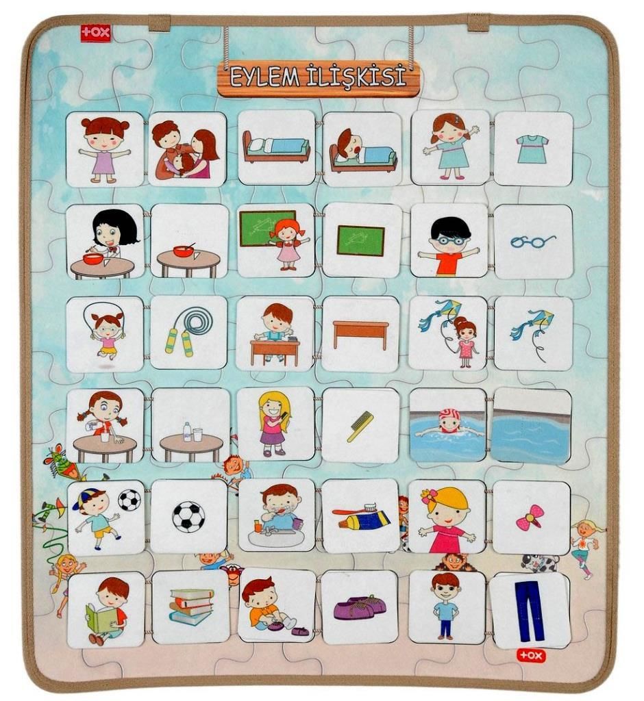 Eylem İlişkisi Keçe Cırtlı Duvar Panosu