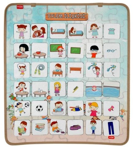 Eylem İlişkisi Keçe Cırtlı Duvar Panosu