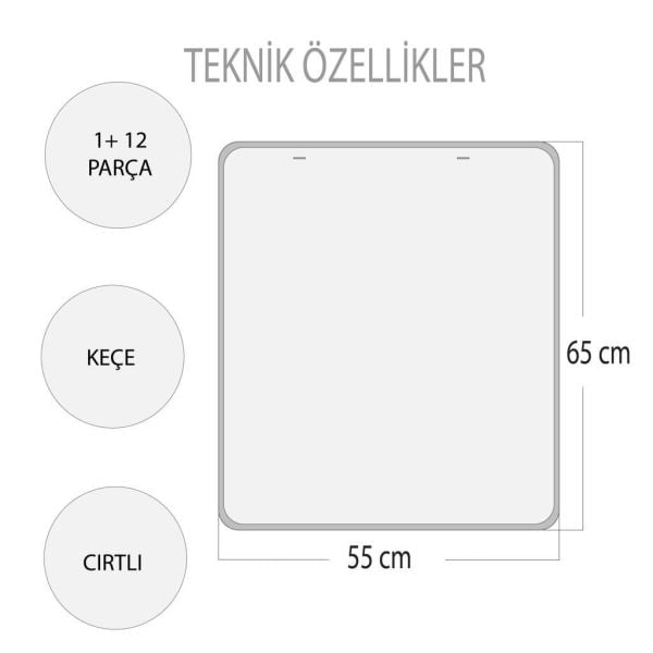 Taşıtları Öğreniyorum Keçe Cırtlı Duvar Panosu