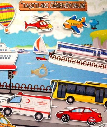 Taşıtları Öğreniyorum Keçe Cırtlı Duvar Panosu