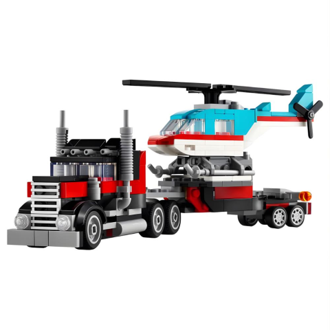 Lego Creator Helikopterli Açık Kasa Kamyon Lmc31146