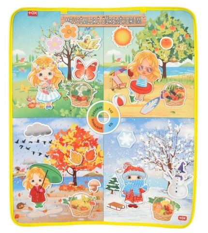 Mevsimleri Öğreniyorum Keçe Duvar Panosu