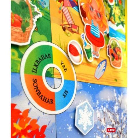 Mevsimleri Öğreniyorum Keçe Duvar Panosu