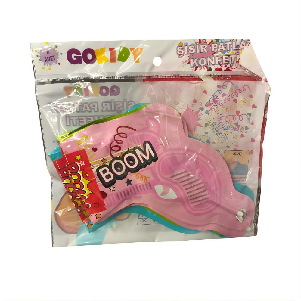 Şişir Patlat Konfeti 6'lı