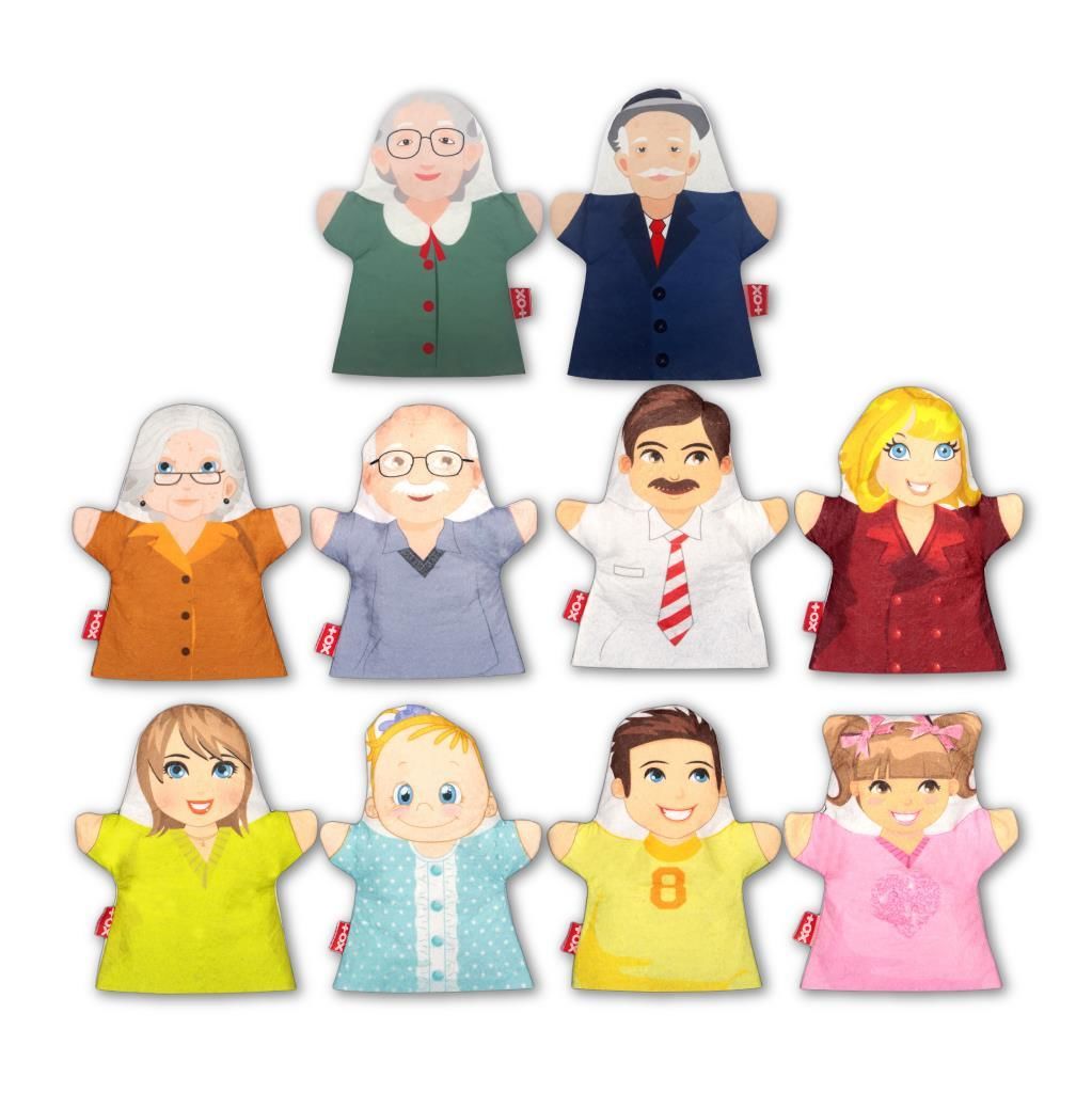 10 Parça Tox Aile Bireyleri El Kukla Set