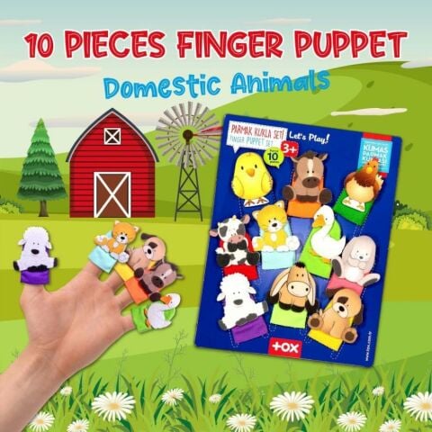 Evcil Hayvanlar 10 Parça Parmak Kukla