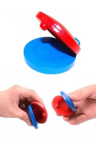 Avuç Içi Ahşap Kastanyet Perküsyon Ritim Çalgı Enstrüman Aleti