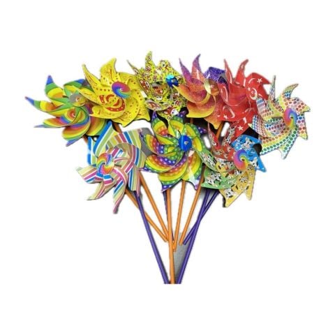 Kardeşler Rüzgar Gülü 8 Kanatlı Karışık Renkli