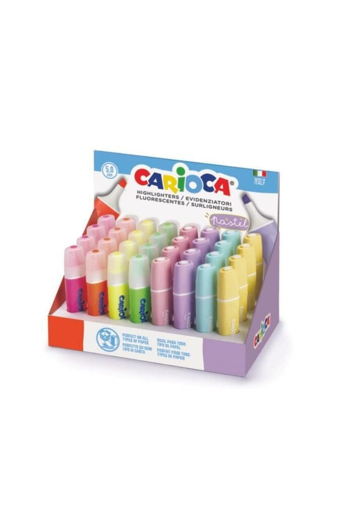 Carioca Pastel+Fosforlu Işaretleme Kalemi 8 Renk (Adet)