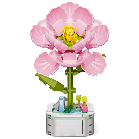 129 Parça Nar Çiçeği Yapım Seti - Gerçekçi ve Dekoratif Yapı Oyuncağı