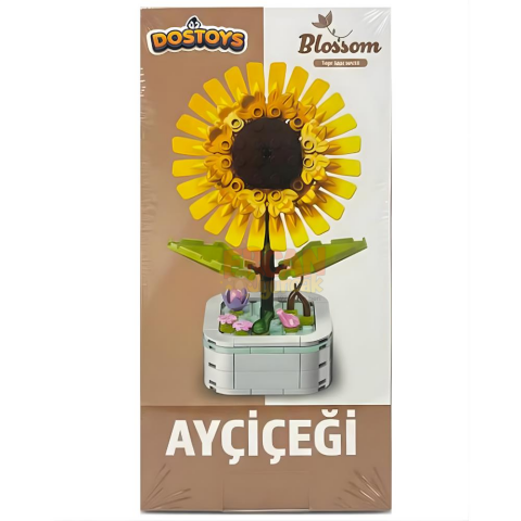 Dostoys Yapı Taşı Serisi Çiçek Yapım Seti Ayçiçeği