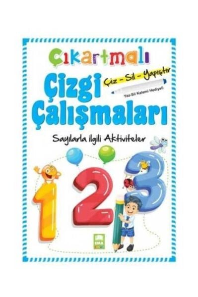 Ema Çocuk Sayılarla Ilgili Aktiviteler - Çıkartmalı Çizgi Çalışmaları