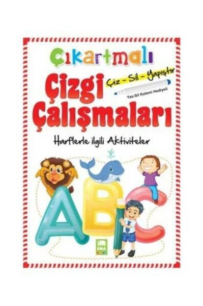 Ema Çocuk Harflerle İlgili Aktiviteler Çıkartmalı Çizgi Çalışmaları