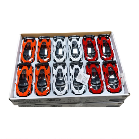 1:32 Ölçek 12'li Display Kutuda Çek Bırak Metal Araba