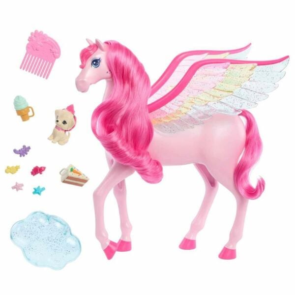 Barbie Sesli ve Işıklı Magic Pegasus ve Aksesuarları HLC40