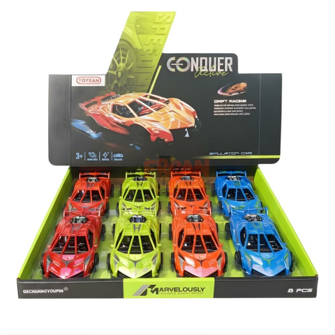 Drift Yapan Spor Araba 4 Renk 8'li Kutu