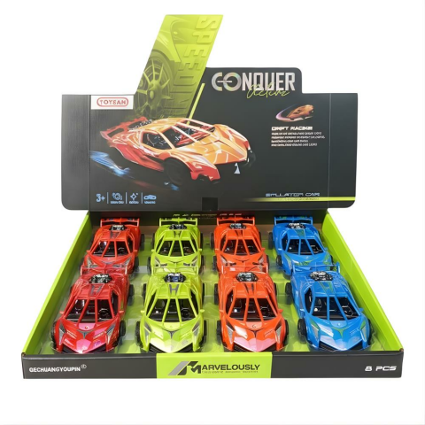 Drift Yapan Spor Araba 4 Renk 8'li Kutu