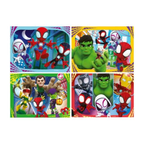 Örümcek Adam ve Muhteşem Arkadaşları 4'ü 1 Arada Yapboz Bulmacaları