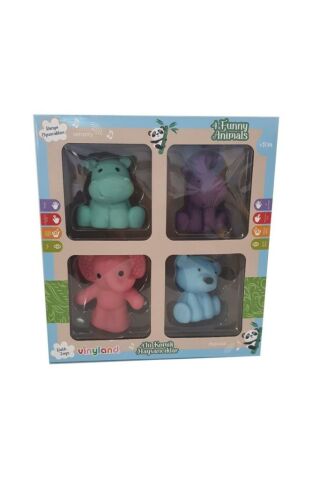 Banyo Oyuncakları 4 Lü Komik Hayvanlar