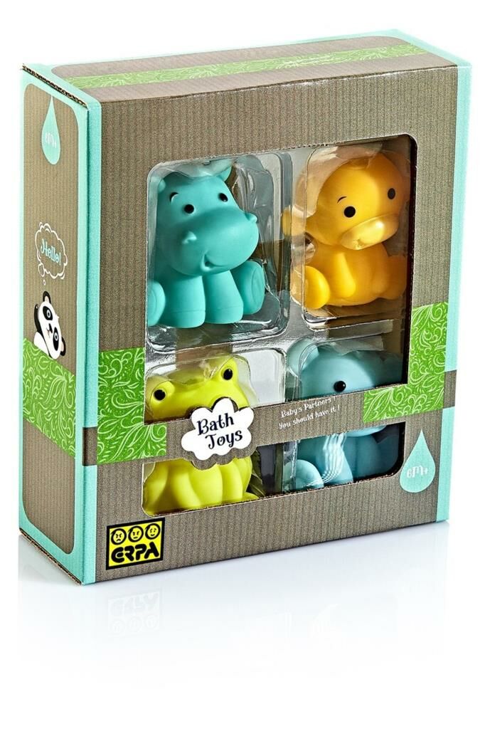 Banyo Oyuncakları 4 Lü Komik Hayvanlar