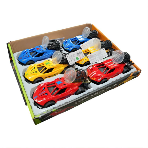 Duman Çıkaran Sesli Işıklı Araba 6'lı Display