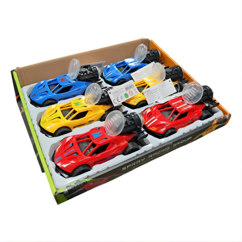 Duman Çıkaran Sesli Işıklı Araba 6'lı Display