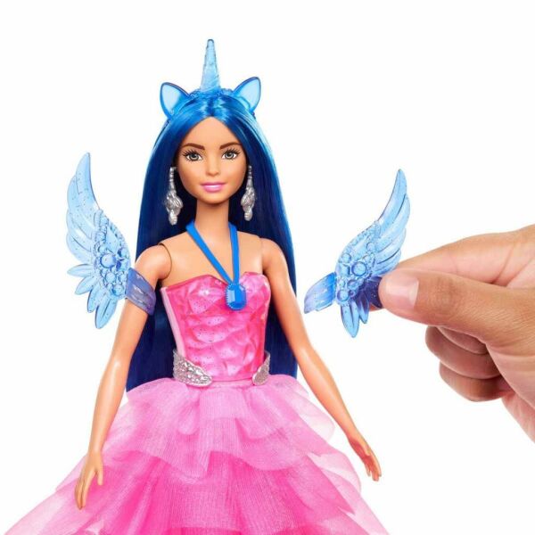 Barbie Mavi Saçlı Prenses Bebek HRR16