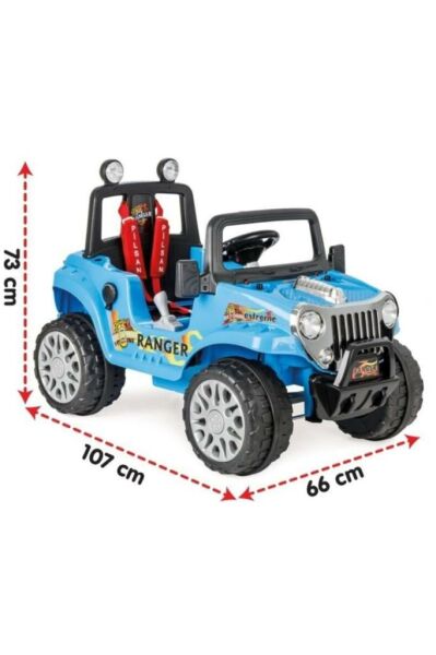 Ranger Akülü Jip / 12 Volt (Uzaktan Kumandalı) Metalik Mavi