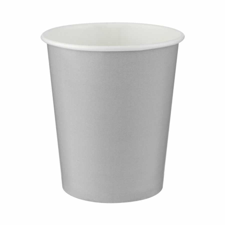 Karton Bardak Gri/Gümüş 8 li