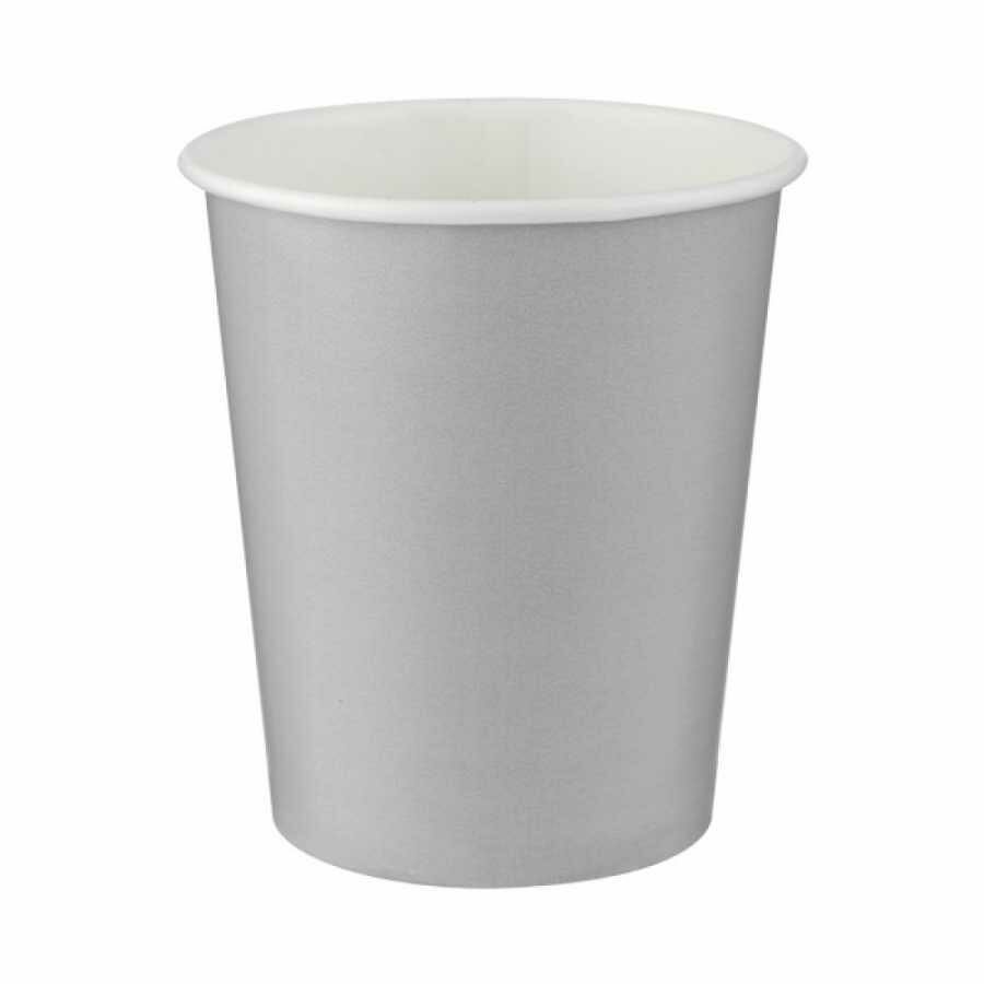 Karton Bardak Gri/Gümüş 8 li