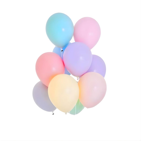 Balonevi Oyuncak 12 Karışık Makaron Balon 15'Li