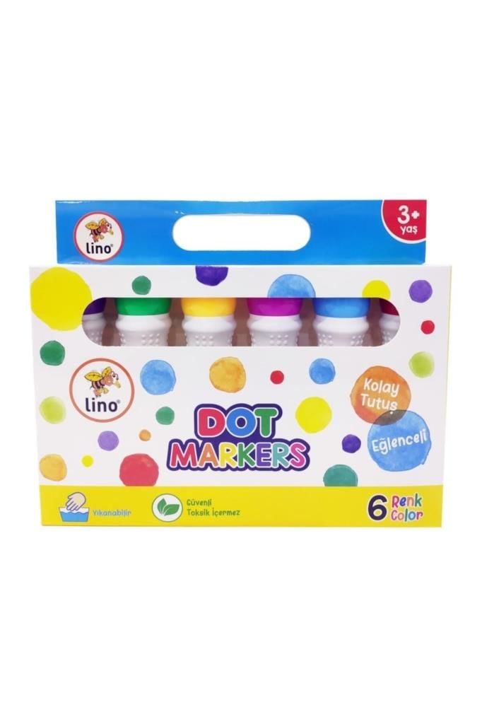Lino Dot Markers 6lı Yıkanabilir Boya