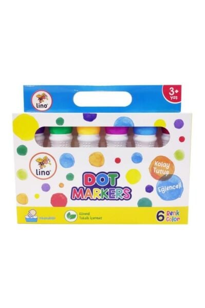 Lino Dot Markers 6lı Yıkanabilir Boya