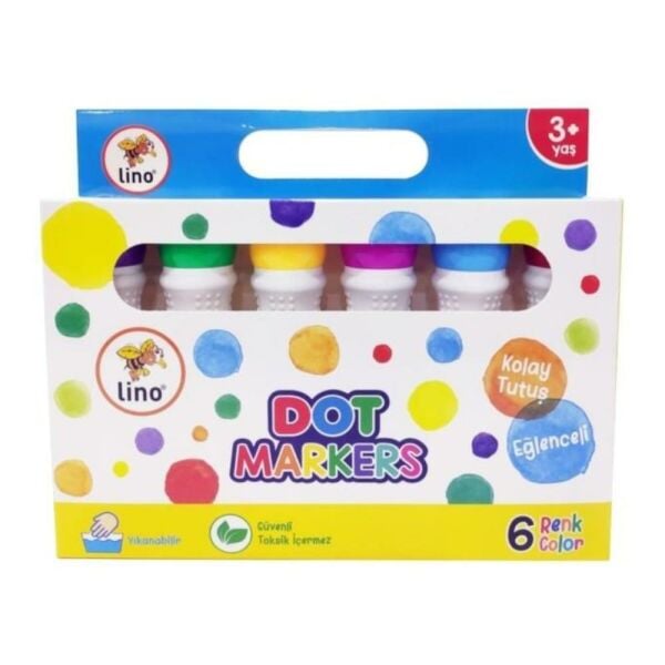 Lino Dot Markers 6lı Yıkanabilir Boya