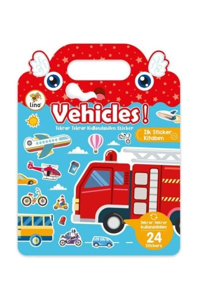 LİNO TEKRAR TEKRAR KULLANILABİLEN İLK STİCKER KİTABIM VEHICLES