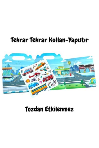 LİNO TEKRAR TEKRAR KULLANILABİLEN İLK STİCKER KİTABIM VEHICLES