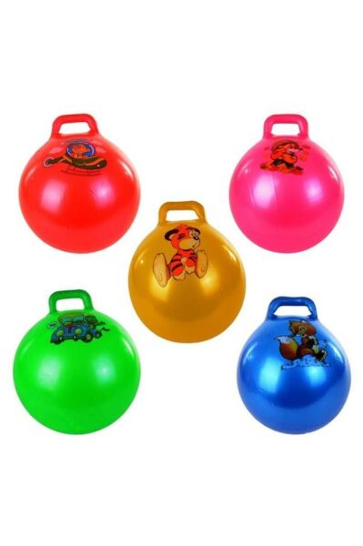 Zıp Zıp Kanguru Zıplama Plates Topu Çocuk Plates Topu 100 Cm Çap 55 Cm