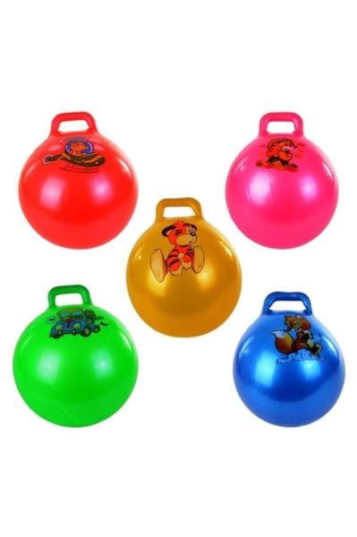 Zıp Zıp Kanguru Zıplama Plates Topu Çocuk Plates Topu 100 Cm Çap 55 Cm