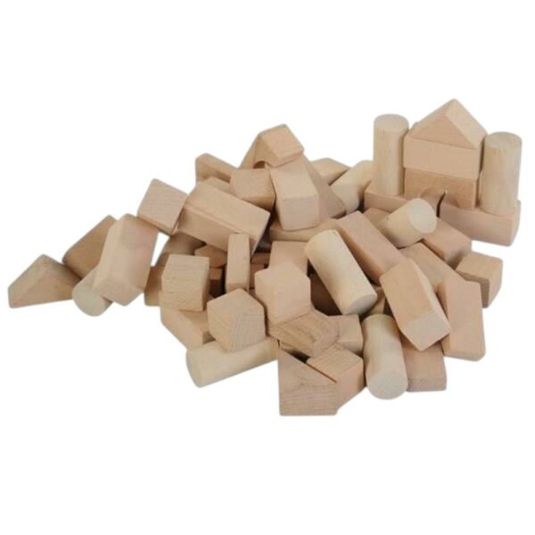 Woodoy 60 Prç Kç Kovalı Naturel Bloklar