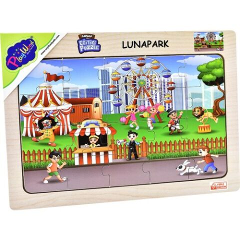 Ahşap Eğitici Puzzle Lunapark