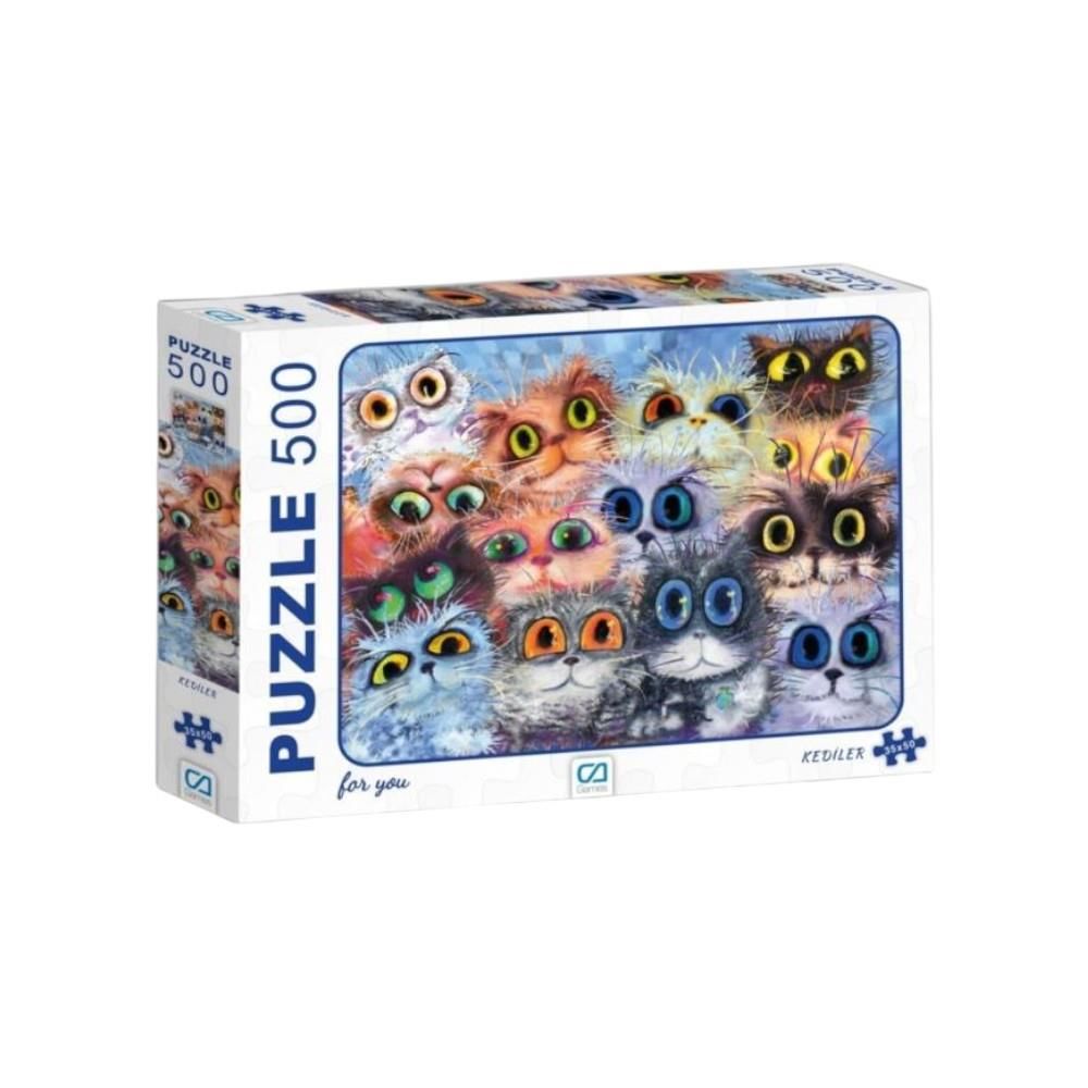 Kediler 500 Parça Puzzle