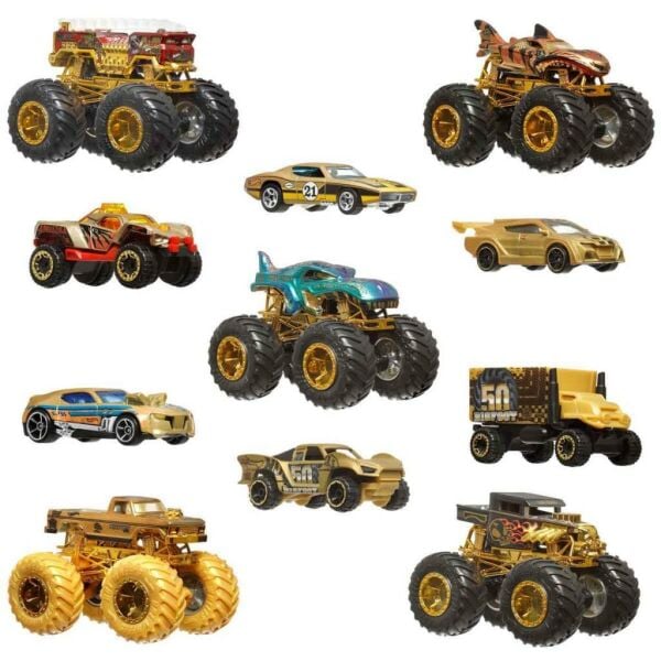 1:64 Hot Wheels Monster Trucks Bigfoot Trophy Şampiyonları Araba ve Kamyon Çoklu Arabalar