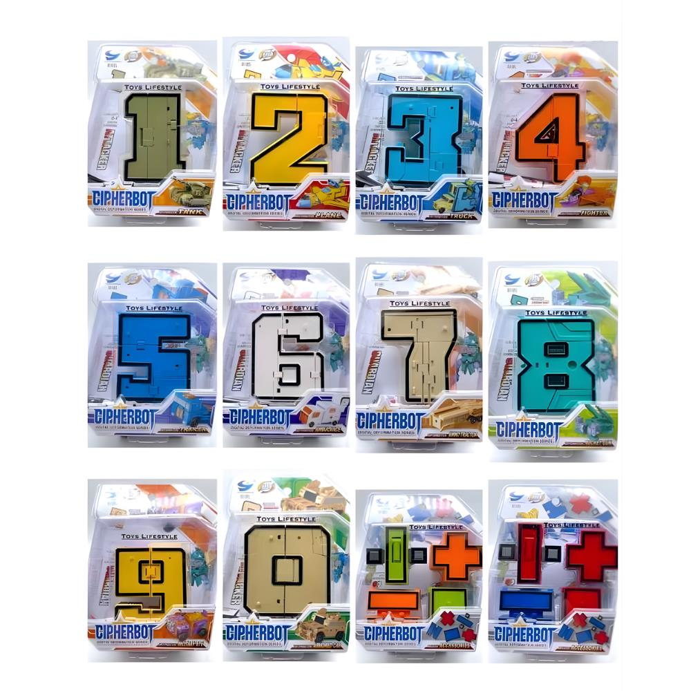 Birlik Kartela Dönüşebilen Rakam Robotlar