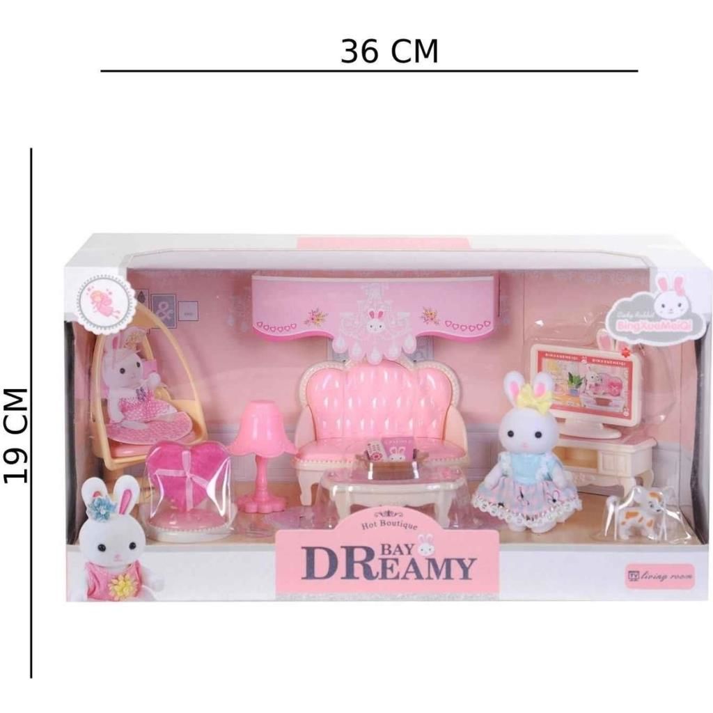 Mini Tavşan Ailesi Oturma Odası