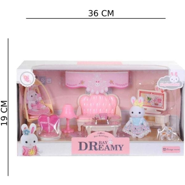 Mini Tavşan Ailesi Oturma Odası