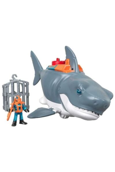 Imaginext Çılgın Köpekbalığı Oyun Seti, Gerçekçi Hareketlere Sahip Figür Seti, 11.4 X 41.3 X 17.8 C