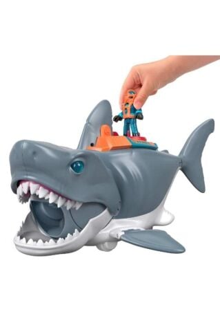 Imaginext Çılgın Köpekbalığı Oyun Seti, Gerçekçi Hareketlere Sahip Figür Seti, 11.4 X 41.3 X 17.8 C
