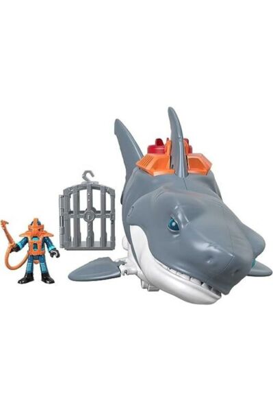 Imaginext Çılgın Köpekbalığı Oyun Seti, Gerçekçi Hareketlere Sahip Figür Seti, 11.4 X 41.3 X 17.8 C
