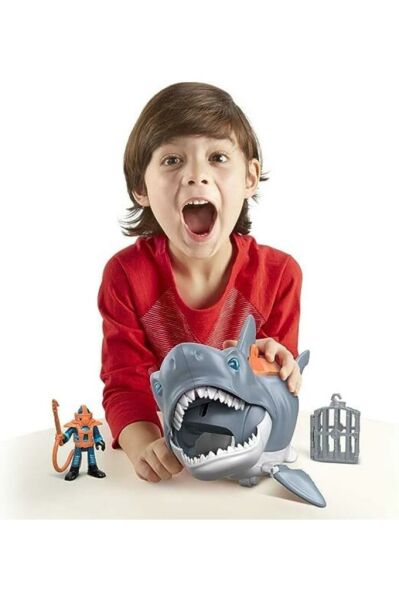 Imaginext Çılgın Köpekbalığı Oyun Seti, Gerçekçi Hareketlere Sahip Figür Seti, 11.4 X 41.3 X 17.8 C