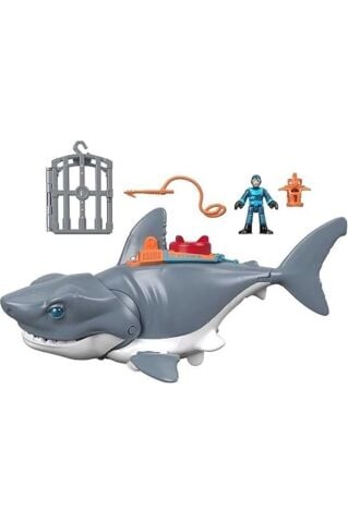 Imaginext Çılgın Köpekbalığı Oyun Seti, Gerçekçi Hareketlere Sahip Figür Seti, 11.4 X 41.3 X 17.8 C